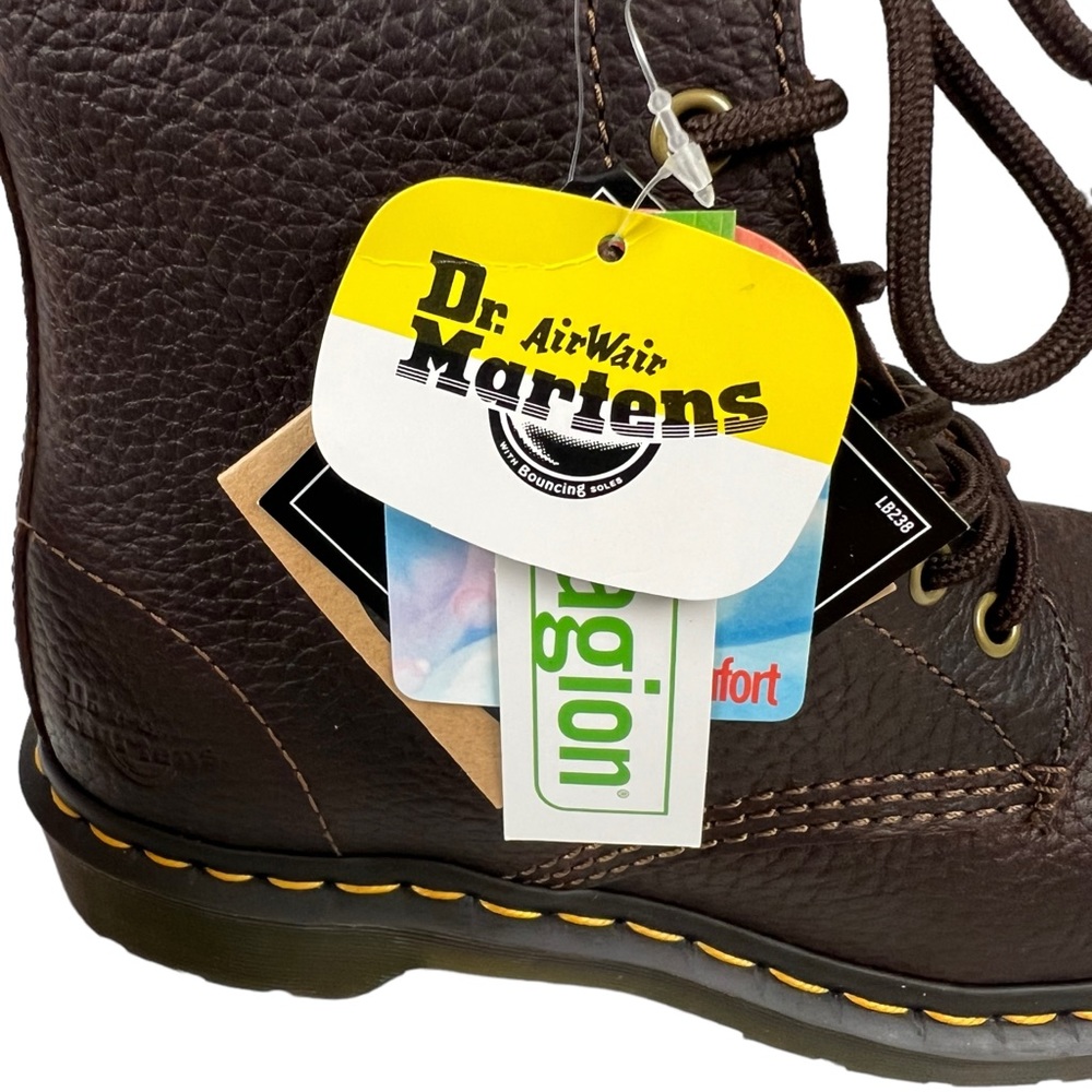 Dr. Martens Womens Maple Zip Steel Toe Boots Size US 7 Brown Safety Shoe NWOB - Picture 7 of 9